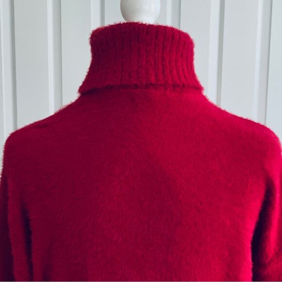 Maurices Sweater Red Soft Knit Pullover Tunic Turtleneck Relaxed Size Small NEW - Picture 6 of 11